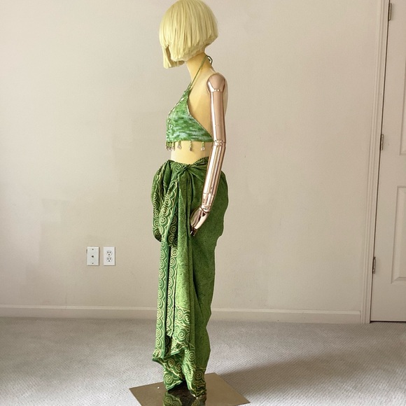 Bouncy Wear Green Beach Coverup Set SZ S - Picture 2 of 5